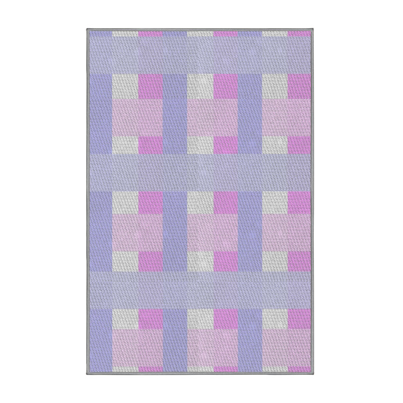 Tapis rose à motif géométrique Kleinschmidt, Rectangle 2 pi x 4 pi