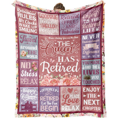 Retirement Gift for Woman, Retirement Gifts for Women 2026, Retired Blanket to My Mom Grandma, Farewell Merch for Coworkers Teacher Nurse, Retirement Party Decorations Blanket 60"x80"