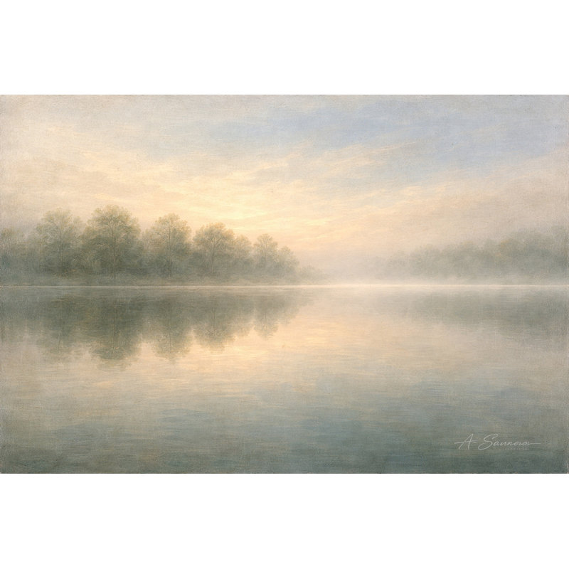 «Morning Lowland», art mural sur toile tendue, L 20 po x H 20 po x P 1,5 po