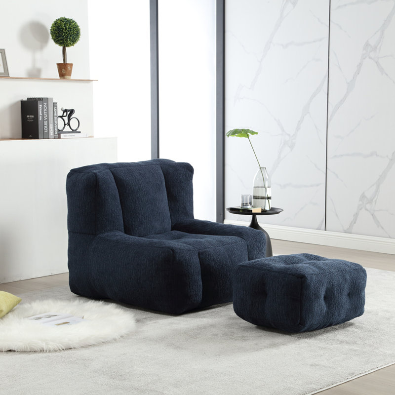Fauteuil à billes 38,58 po, Bleu
