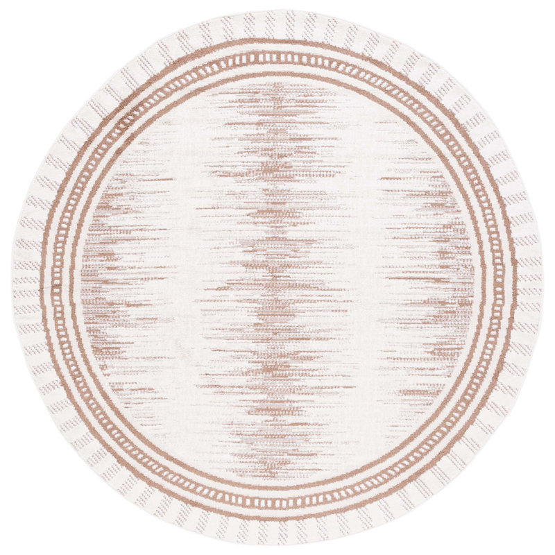 Delmontez Performance Abstract Rug, Round 6'7"