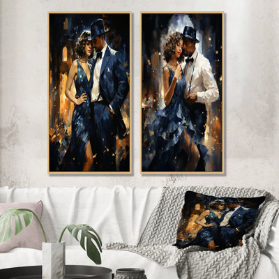 Harlem Renaissance Jazz Age Sonata Couple - Couple Wall Decor Set Of 2