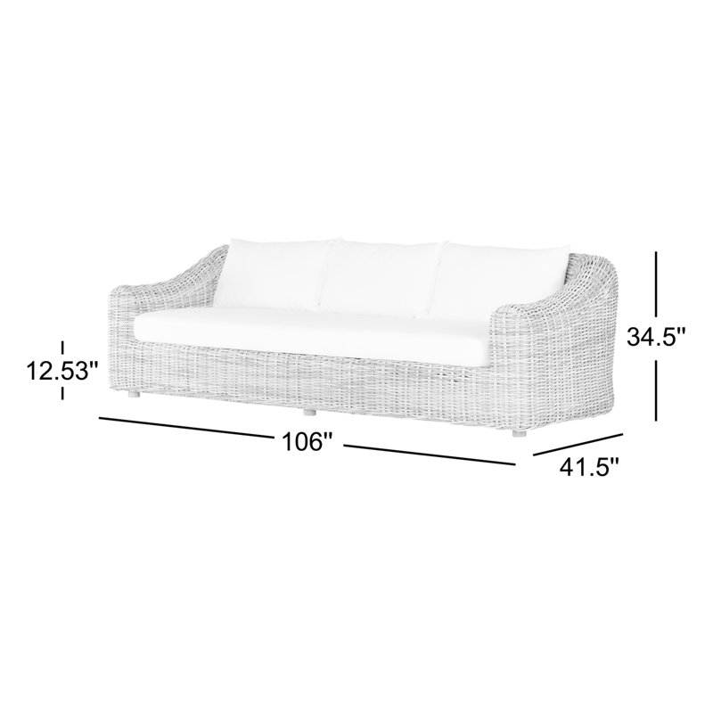 Messina Outdoor 2 - Seat Patio Sofa, Brown