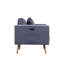 Chaise 32,5 po en tissu de lin avec ports de chargement USB, poches et coussins