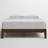 Queen Platform Bed Frame with 4 Solid Wood Legs and 2 Extra Center Legs - Walnut Finish-246157132-246157121