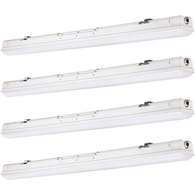 Led Vapor Tight Light Fixture, 5000k Daylight, Waterproof Shop Lighting