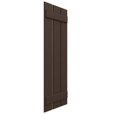 Volets en composite à trois planches EnduraCore l 17 1/8 po x H 67 po, brun raisin (par paire - quincaillerie non incluse)