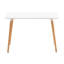 Ensemble de table de salle à manger avec 1 table rectangulaire et 6 chaises, blanc
