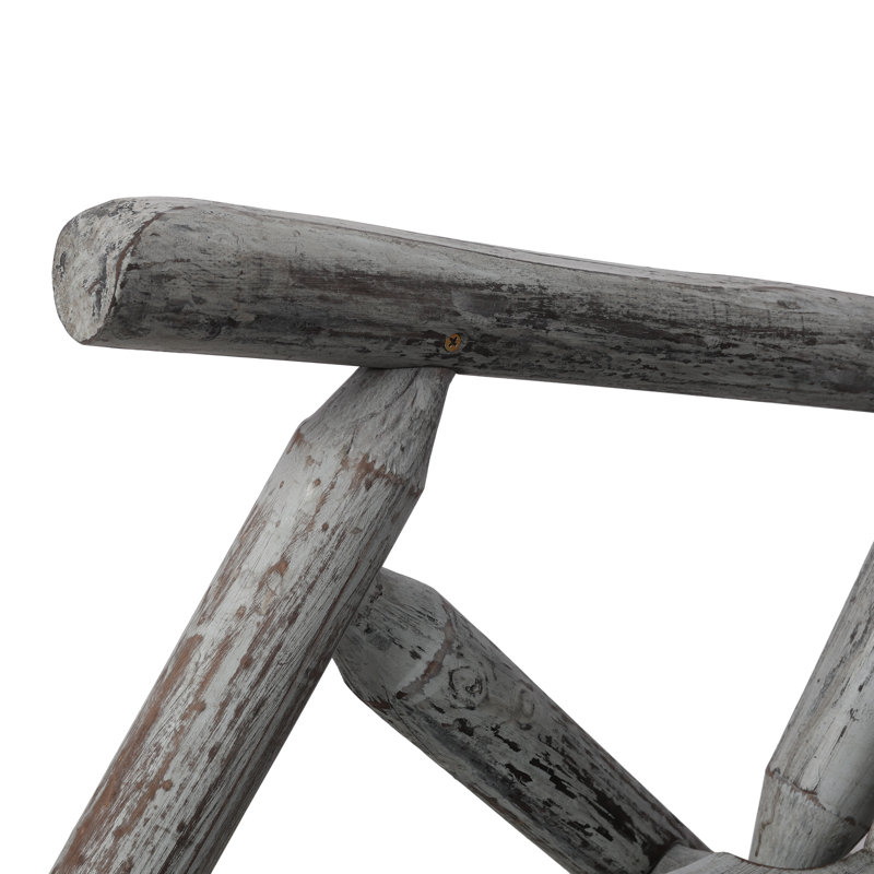Chaise berçante en bois de sapin durable, chaise berçante de patio pour l'extérieur, couleur gris clair | Idée de cadeau