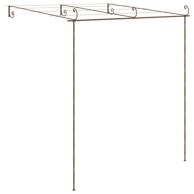 Opress 157.5 Ft. W x 118.1 Ft. D Iron Pergola with Canopy, 10 ft. W x 10 ft. D