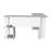 Techni Mobili Modern L-Shaped Desk With Side Shelves, Grey