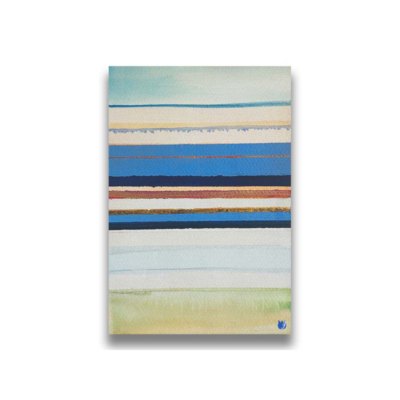 Boaters par JD Studio, Pas de tapis, H 12 po x l 18 po, Toile sans cadre