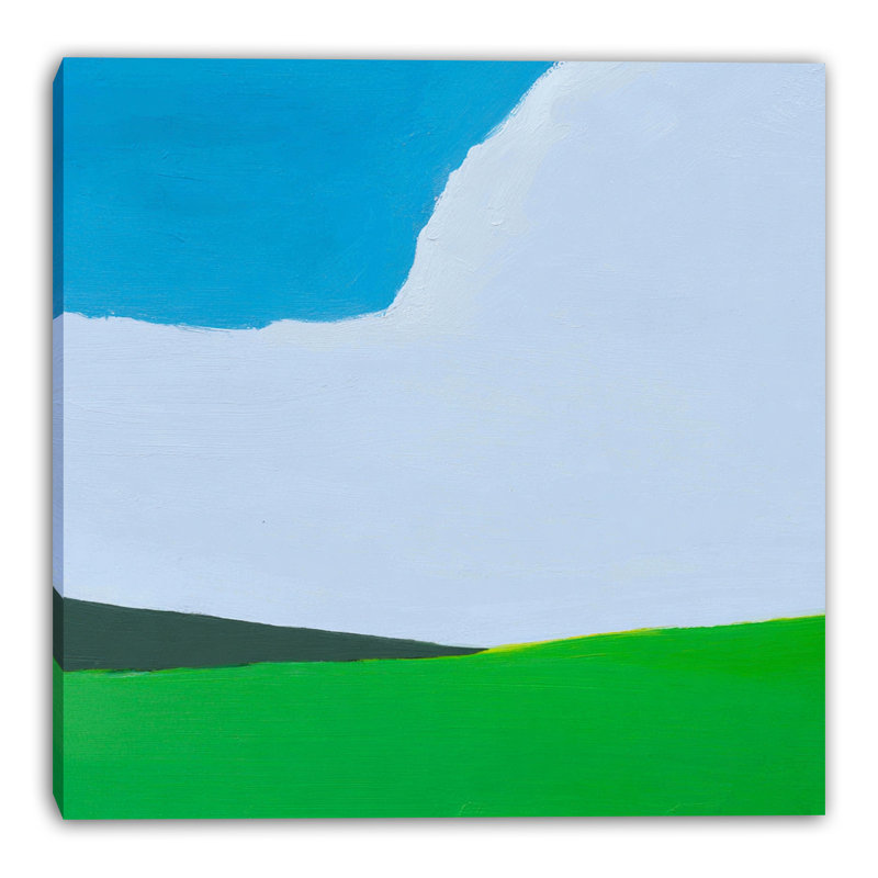«Minimal Green Landscape III», art mural sur toile tendue, L 20 po x H 20 po x P 1,5 po