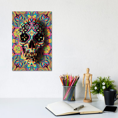 Skull Geo 1 Piece Wrapped Canvas Painting