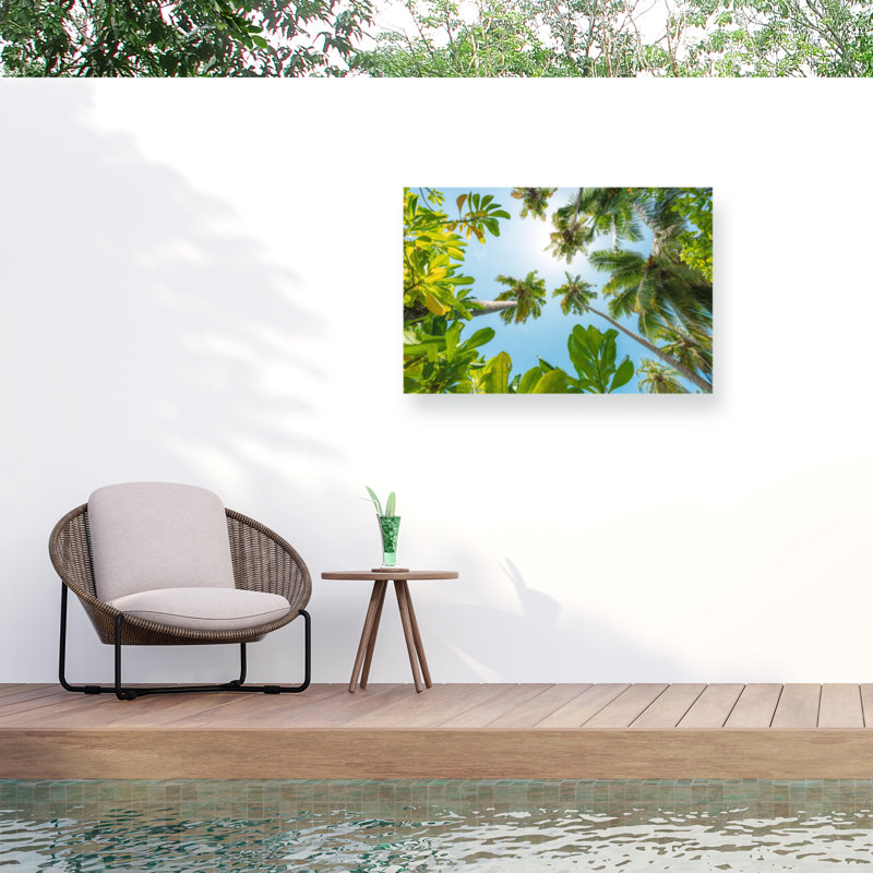 Rouleau de bologles tropicaux sur toile, H 22 po x l 32 po