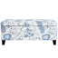 Rangement multifonctionnel à fleurs bleues avec charnières à fermeture en douceur, matériau, convient pour la chambre à coucher et le rangement de jeux de société de luxe, fonctionne comme repose-pieds, siège de rangement dans le bureau