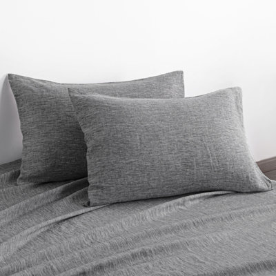 Pillow Cases 2 Pack Breathable Washed Linen Envelope Closure