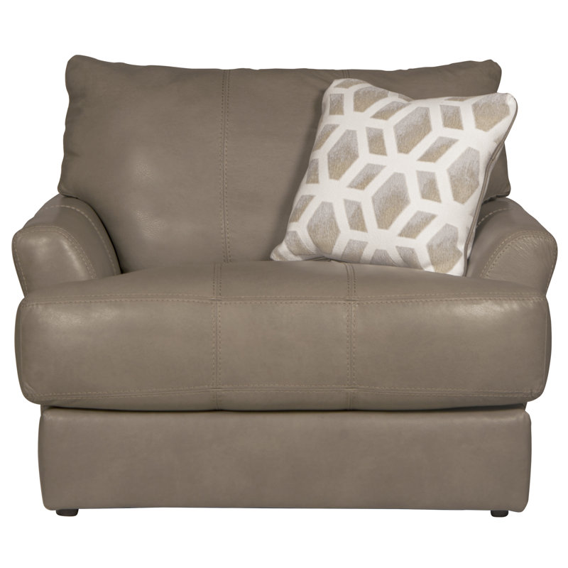 Fauteuil club italien en cuir, Similicuir beige