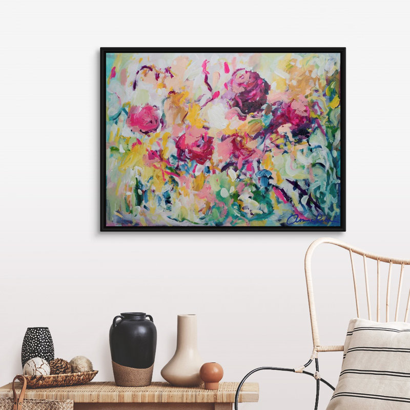 Maire de Blisstown par Amira Rahim - reproduction d'art, 32" H x 42" W x 1.75" D, Toile avec cadre noir