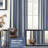 Semi Sheer Grommet Linen Chris Stripe Patterned Curtains-405780306-405780304