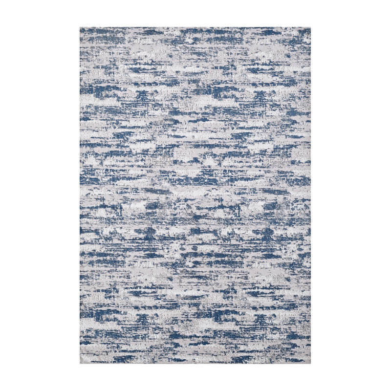 Tapis tissé bleu marine Milano, Rectangle 4pi x 6 pi