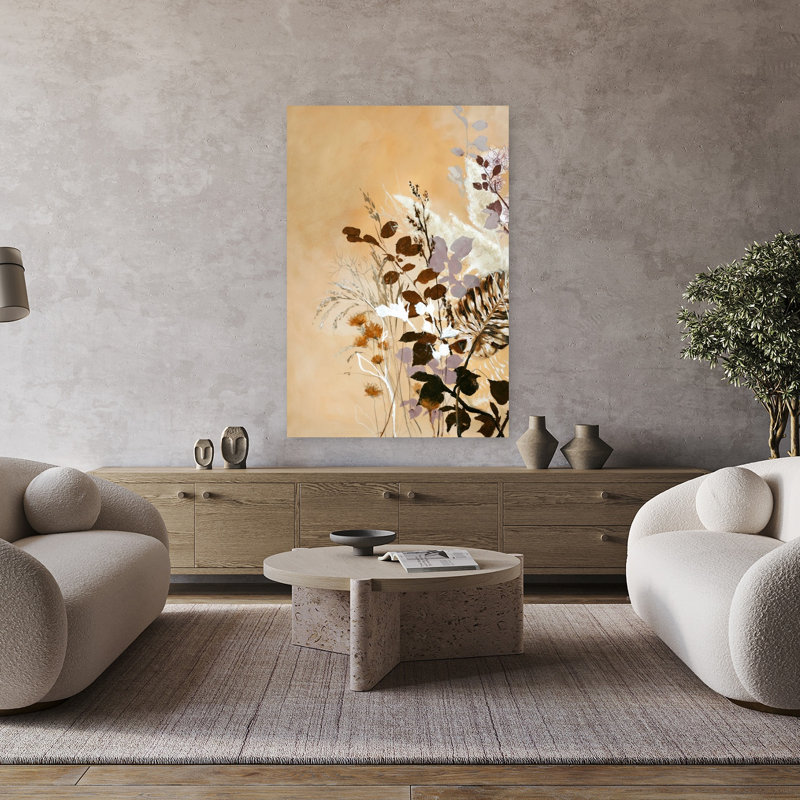 Feuilles légères 6, art contemporain abstrait, H 48 po x l 32 po