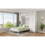 Lit double avec casiers - Tablettes et armoires blanches, robustes et blanches