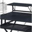 Bureau d'ordinateur noir avec plateau pour clavier
