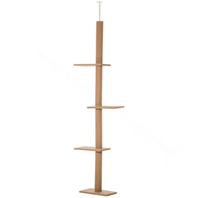 Carpeted multi-level cat tree photographed for a retailer listing