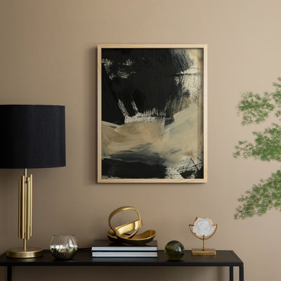 «Baked Paintstrokes VI», reproduction encadrée - bois massif