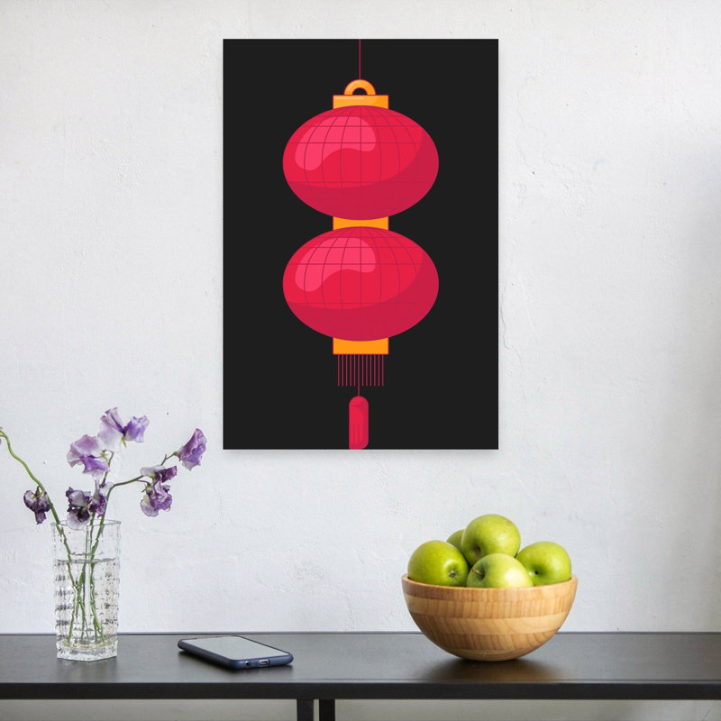 Traditional Chinese Lantern Classic Traditional Wall Art Print by Marika Barsrsind - Wrapped Canvas Print
