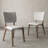 4 - Person Grey + Nut-brown Oval Solid Wood Sintered Stone Tabletop Dining Table Set