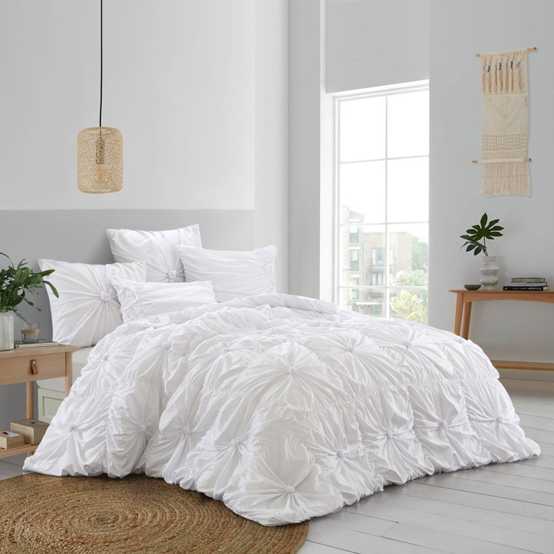 Ensemble d'édredon en duvet blanc 180 fils