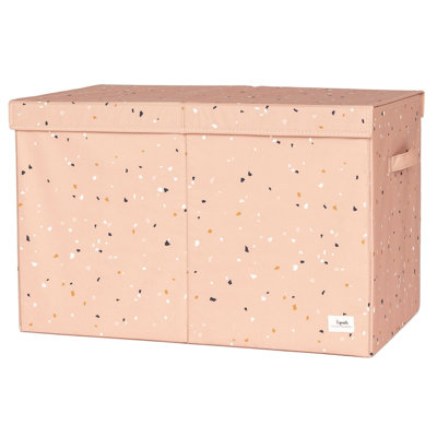 3 choux - Coffre de rangement en tissu recyclé avec couvercle - Terrazzo