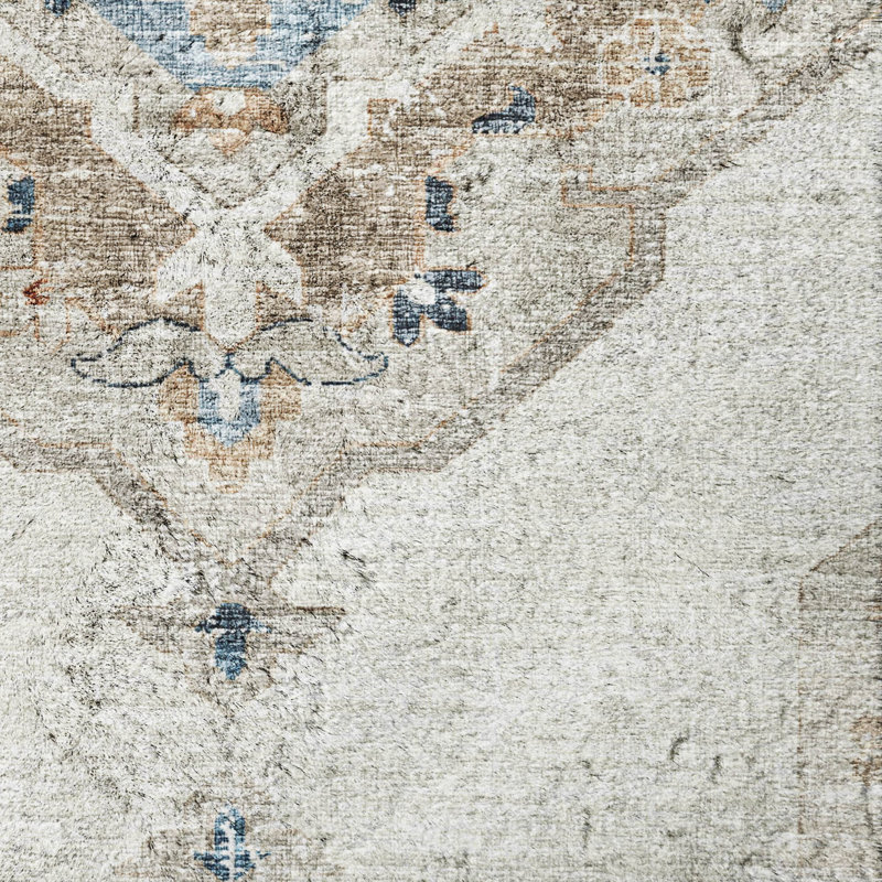 Premium Machine Washable Dream Shag ADS91 Oriental Rug, Linen, 9' x 12'