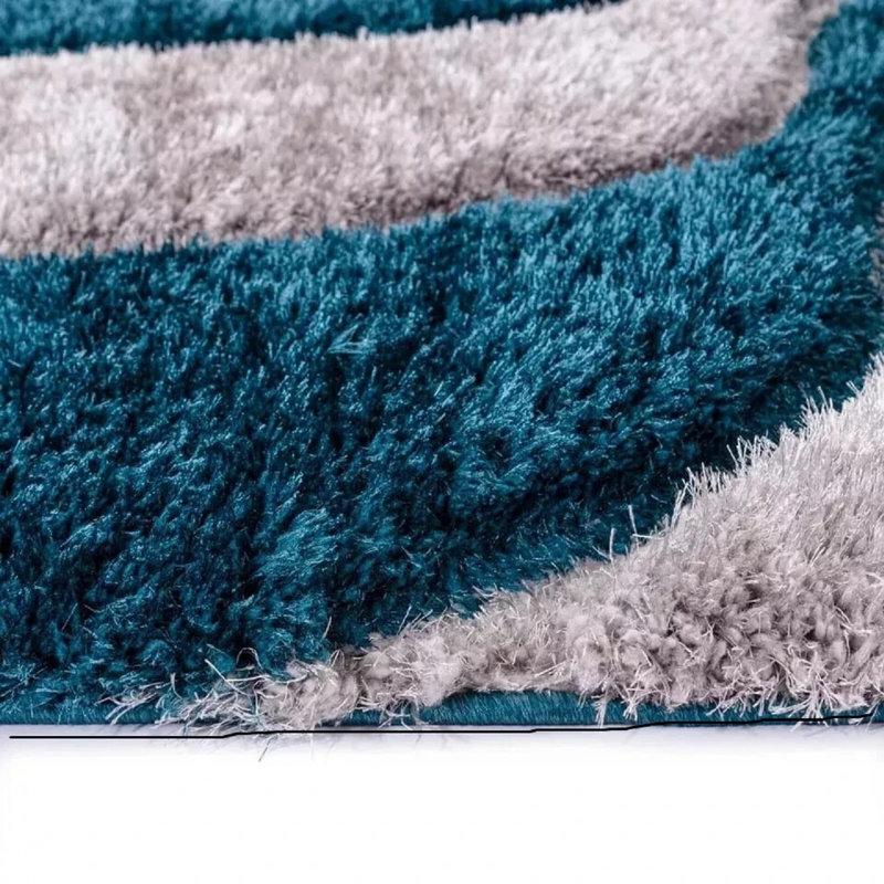 Geometric Shag Area Rug, Rectangle 200 x 290 cm