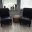 Fauteuil de chambre confortable et brun, l 24,5 po x H 34,7 po, couleur cuir PU, espace, P 24,5 po