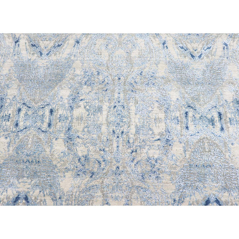 Wool Abstract Area Rug, Rectangle 9' x 12'