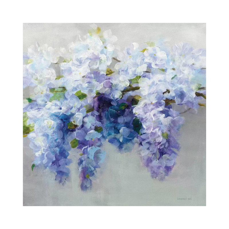 Wisteria by Danhui Nai - Painting on Canvas, Wrapped Canvas, 66.04 cm H x 66.04 cm W x 1.91 cm D