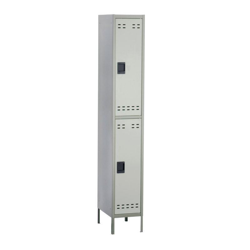 Casier large 2 niveaux 1, Gris