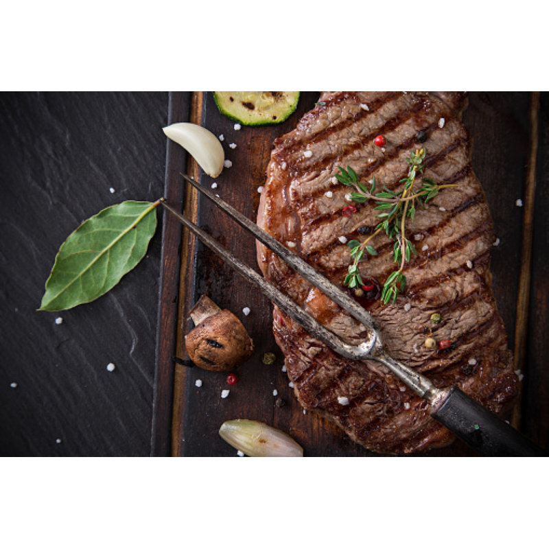 Beef Steak - Wrapped Canvas Print, 30cm H x 46cm W x 3.8cm D