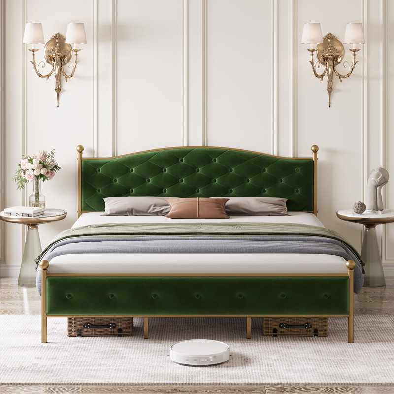 Lit plateforme Geraud, Double TG, Vert