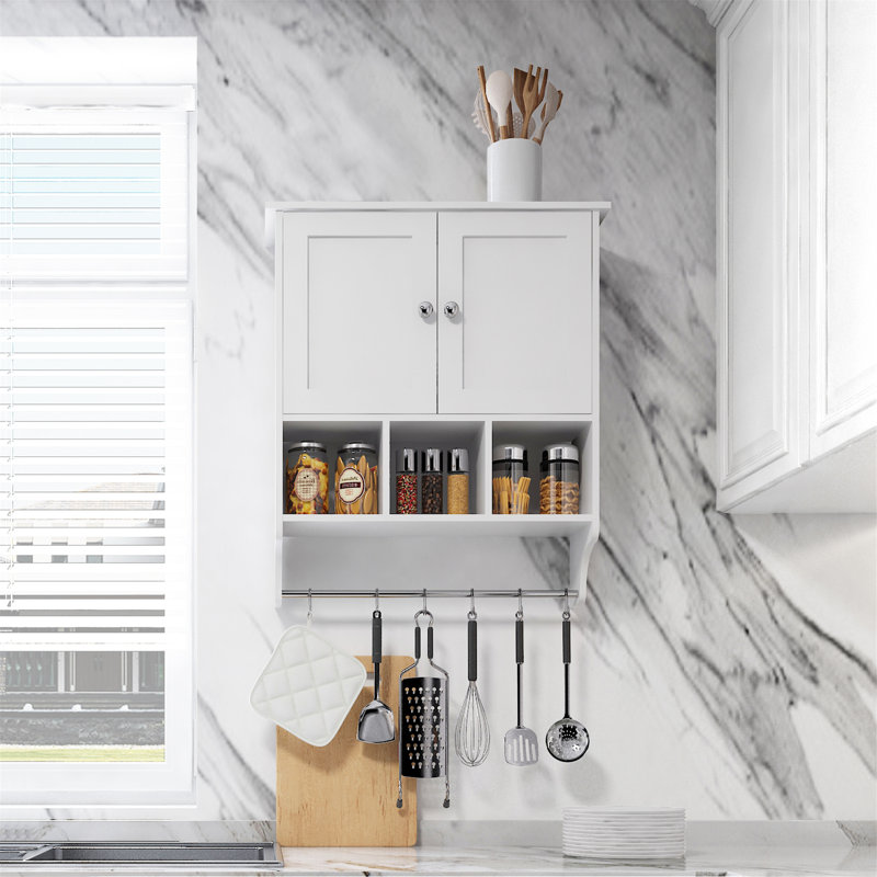 Armoire de salle de bain, armoire de rangement murale pour la maison, Blanc