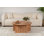 Table basse moderne, pin atlantique, 35,4 pouces de diamètre x 16,1 pouces de hauteur | 100% panneau de particules enduit de mélamine, épaisseur: 0,7 pouce | Design élégant et fonctionnel, parfait pour les salons et les espaces contemporains