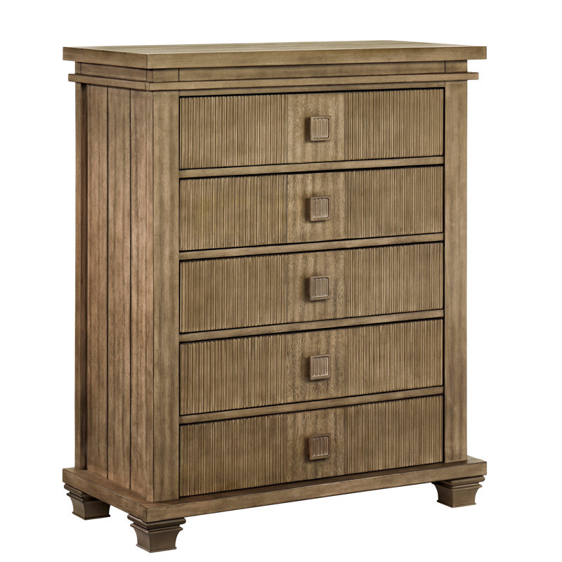 Commode 5 tiroirs Mayfield, Brun ambré