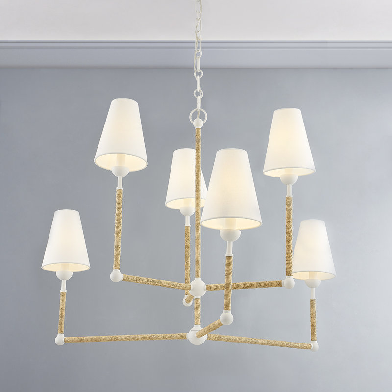 Lustre en lin 6 lumières Mariana par Megan Molten x Mitzi