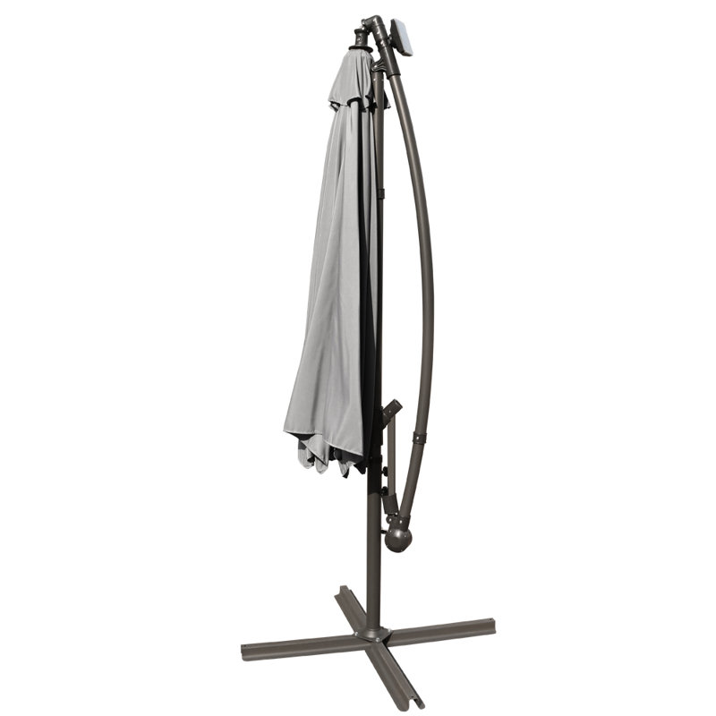 Pressley 3m Grey Cantilever Parasol with Lights