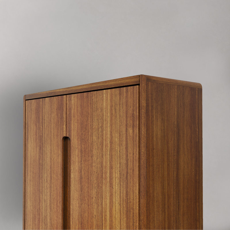 Huseby 24 In. W x 33 In. H x 8 In. D Bath Storage Wall Cabinet in Mangowood