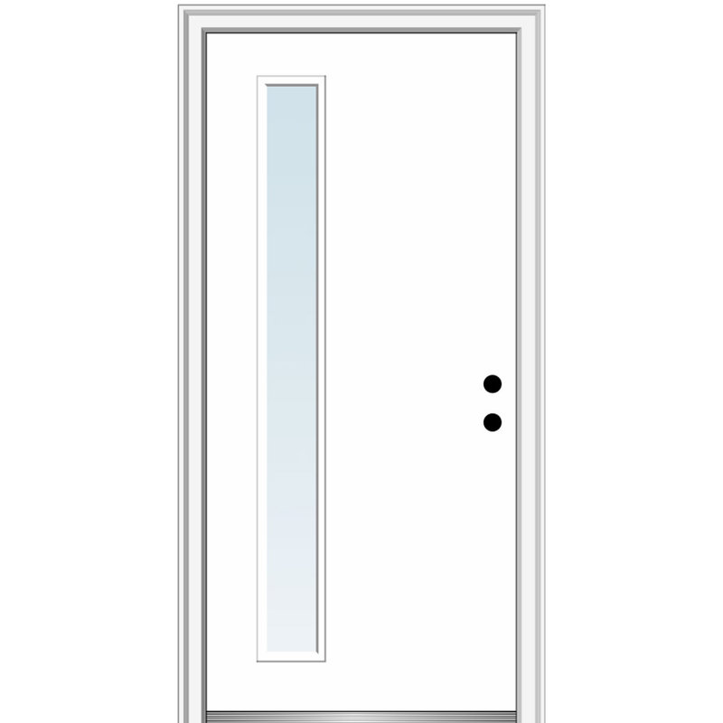 Portes d'entrée avant en fibre de verre apprêtée, S'ouvre à gauche vers l'intérieur, H 81,75 po x l 37,5 po x P 6,56 po