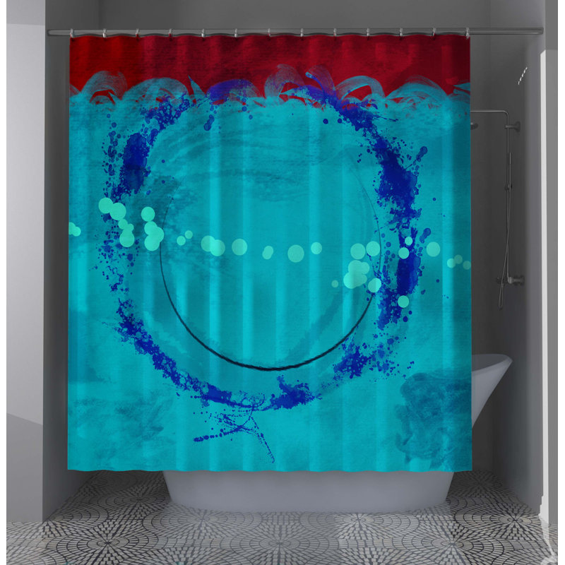 Rideau de douche abstrait Système